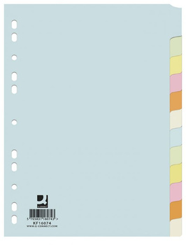 PRZEKŁADKI DO SEGREGATORA KARTON A4 12 KART. MIX KOLORÓW