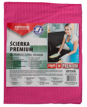 ŚCIERKA PREMIUM OFFICE PRODUCTS, 34X45 CM, 3SZT. MIX KOLORÓW