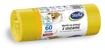 WORKI Z USZAMI STELLA 60 L, 14SZT. ŻÓŁTE