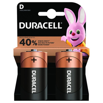 Baterie alkaliczne Duracell LR20 /D/ MN1300,  2 sztuki