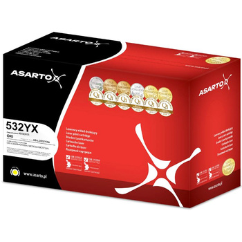 Toner Asarto do OKI C532 C542 MC563 MC573 46490605 żółty