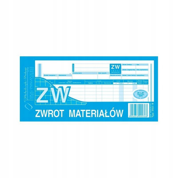 DRUK ZW ZWROT MATERIAŁÓW 1/3 A4, WIELOPOZYCYJNE,  353-8