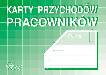 DRUK KARTY PRZYCHODÓW PRACOWNIKÓW A5, K10
