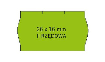 ETYKIETY CENOWE DO METKOWNICY DWURZĘDOWEJ FALA 3000 ETYKIET, ZIELONE