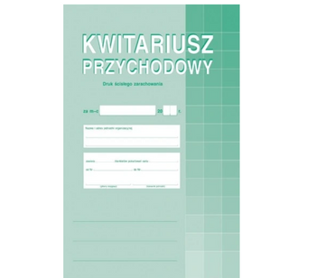 DRUK KWITARIUSZ PRZYCHODOWY A4 NUMEROWANY, 400-1