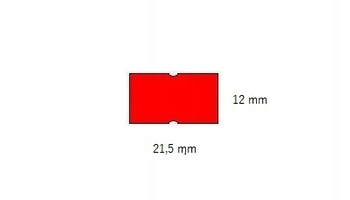 ETYKIETY MHK 1 RZĘDOWE, 3000 ETYKIET, CZERWONE