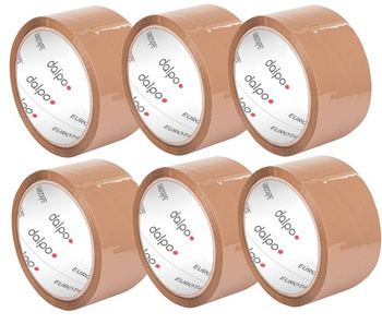 TAŚMA PAKOWA BRĄZOWA 48/50  AKRYLOWA 6 SZT