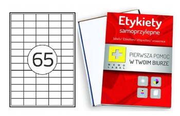 ETYKIETY SAMOPRZYLEPNE 38x21,2mm,MEMO  100 ARKUSZY A4, MEMO