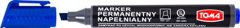 MARKER TOMA PERMANENTNY NAPEŁNIALNY ŚCIĘTY NIEBIESKI