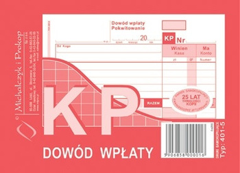 DRUK DOWÓD WPŁATY KP A6, 401-5