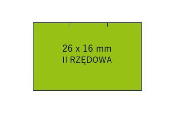 ETYKIETY CENOWE DO METKOWNICY DWURZĘDOWEJ PROSTE 3000 ETYKIET, ZIELONE