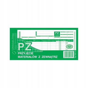 DRUK PZ PRZYJĘCIE MATERIAŁÓW Z ZEWNĄTRZ, 352-8