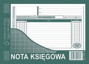 DRUK NOTA KSIĘGOWA A5, 416-3