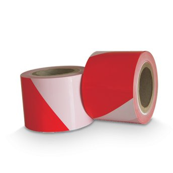 Taśma folia ogrodzeniowa ostrzegawcza 75 mm x 100 mb czerwono biała