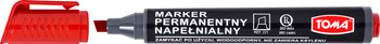 MARKER TOMA PERMANENTNY NAPEŁNIALNY ŚCIĘTY CZERWONY