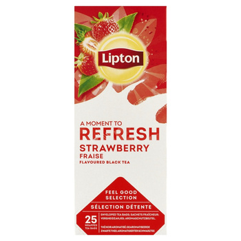 Herbata LIPTON Feel Good Selection, Refresh, truskawka, 25 kopert