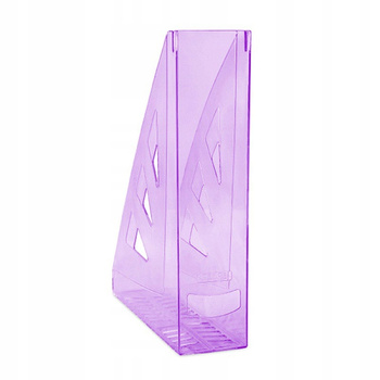 POJEMNIK NA DOKUMENTY AŻUROWY A4 TRANSPARENTNY FIOLETOWY