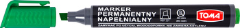 MARKER TOMA PERMANENTNY NAPEŁNIALNY ŚCIĘTY ZIELONY