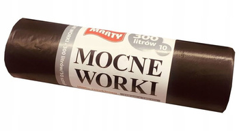 WORKI NA ŚMIECI MOCNE 300L 10SZT MARTY CZARNE