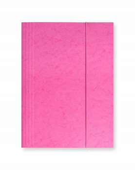 TECZKA NA DOKUMENTY A4 NA GUMKĘ PRESZPANOWA, RÓŻOWA