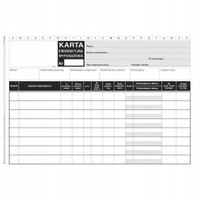 DRUK KARTA EWIDENCYJNA WYPOSAŻENIA A5, 346-3, 50 KARTEK