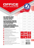 ETYKIETY SAMOPRZYLEPNE OFFICE PRODUCTS, 105X74MM, BIAŁE, 100 ARKUSZY A4, 800 ETYKIET