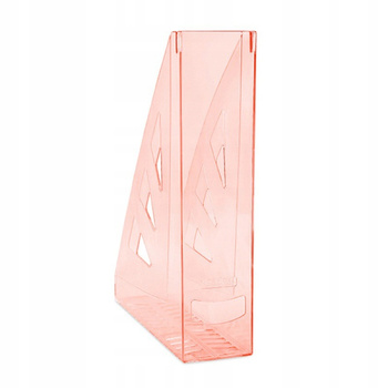 POJEMNIK NA DOKUMENTY AŻUROWY A4 TRANSPARENTNY CZERWONY