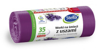 WORKI NA ŚMIECI Z USZAMI STELLA, ZAPACH LAWENDY, 35 L, 24 SZT., LAWENDOWY