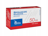 SPINACZE TETIS OKRAGŁE 50MM, SREBRNE, 100 SZT.