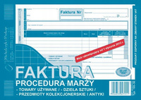 DRUK FAKTURA VAT A5 PROCEDURA MARŻY - TOW. UŻYWANE, 195-3E