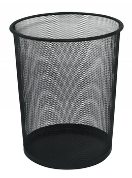 Office Set kosz na śmieci metalowy 19 l czarny do biura i domu