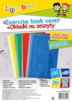 Okładka na książkę, na zeszyt A4 krystaliczna, GIMBOO, opakowanie 25 sztuk, mix kolorów