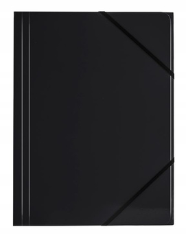 TECZKA NA DOKUMENTY A4 NA GUMKĘ NAROŻNĄ TETIS, CZARNA