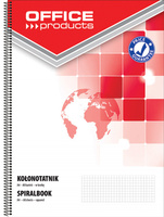 KOŁONOTATNIK OFFICE A4 W KRATKĘ 80 KARTEK Z PERFORACJĄ