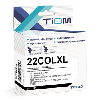 Tusz Tiom do HP 22XL C9352AE DeskJet 2149 F4194 kolorowy