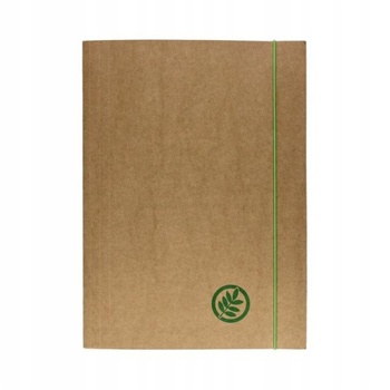 Teczka na dokumenty A4 z gumką Barbara Eco Ziemia gruba tektura, ekologiczna kraft