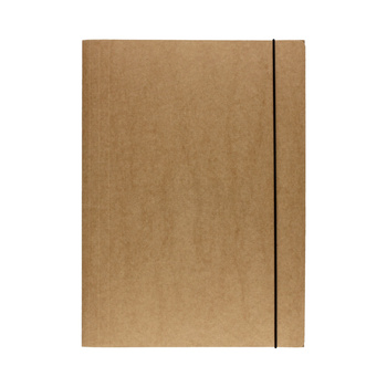 Teczka na dokumenty A4 z gumką Barbara Eco gruba tektura, ekologiczna kraft