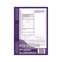 DRUK POLECENIE WYJAZDU SŁUŻBOWEGO, A5, 505-3