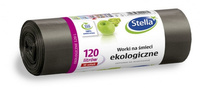 WORKI NA ŚMIECI STELLA, EKOLOGICZNE, 120 L, 10 SZT., CZARNE