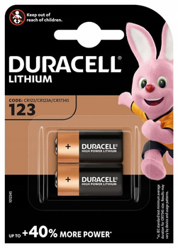 Bateria Litowa Photo Duracell CR123 Ultra M3 B2, 2 sztuki