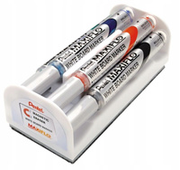 Markery suchościeralne Pentel Maxiflo 4 kolory+GĄB