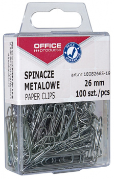 SPINACZE METALOWE OFFICE PRODUCTS, 26MM, W PUDEŁKU