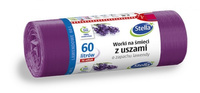WORKI NA ŚMIECI Z USZAMI STELLA, ZAPACH LAWENDY, 60 L, 16 SZT., LAWENDOWY
