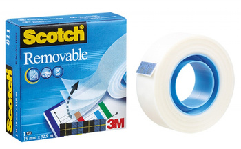 Taśma biurowa Scotch Removable 811 matowa 19mm x 32,9m