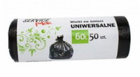 WORKI NA ŚMIECI STELLA, HDLD, 60 L, 50 SZT., CZARNE