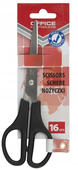 NOŻYCZKI BIUROWE OFFICE PRODUCTS KLASYCZNE, 16CM CZARNE