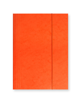 TECZKA NA DOKUMENTY A4 NA GUMKĘ PRESZPANOWA, POMARAŃCZOWA