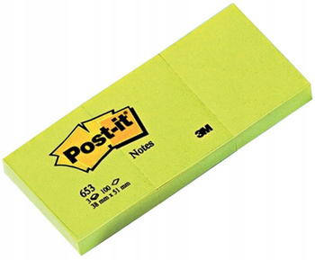 KARTECZKI SAMOPRZYLEPNE POST-IT 38X51MM, 3X100 KARTEK ŻÓŁTE