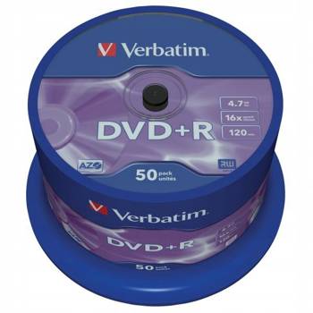 PŁYTA VERBATIM DVD+R AZO, 4,7GB, PRĘDKOŚĆ 16X, CAKE 50 SZT.
