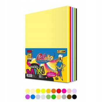 Papier kolorowy PASTELLO, A4, 500 arkuszy, 80gsm, 20 kolorów